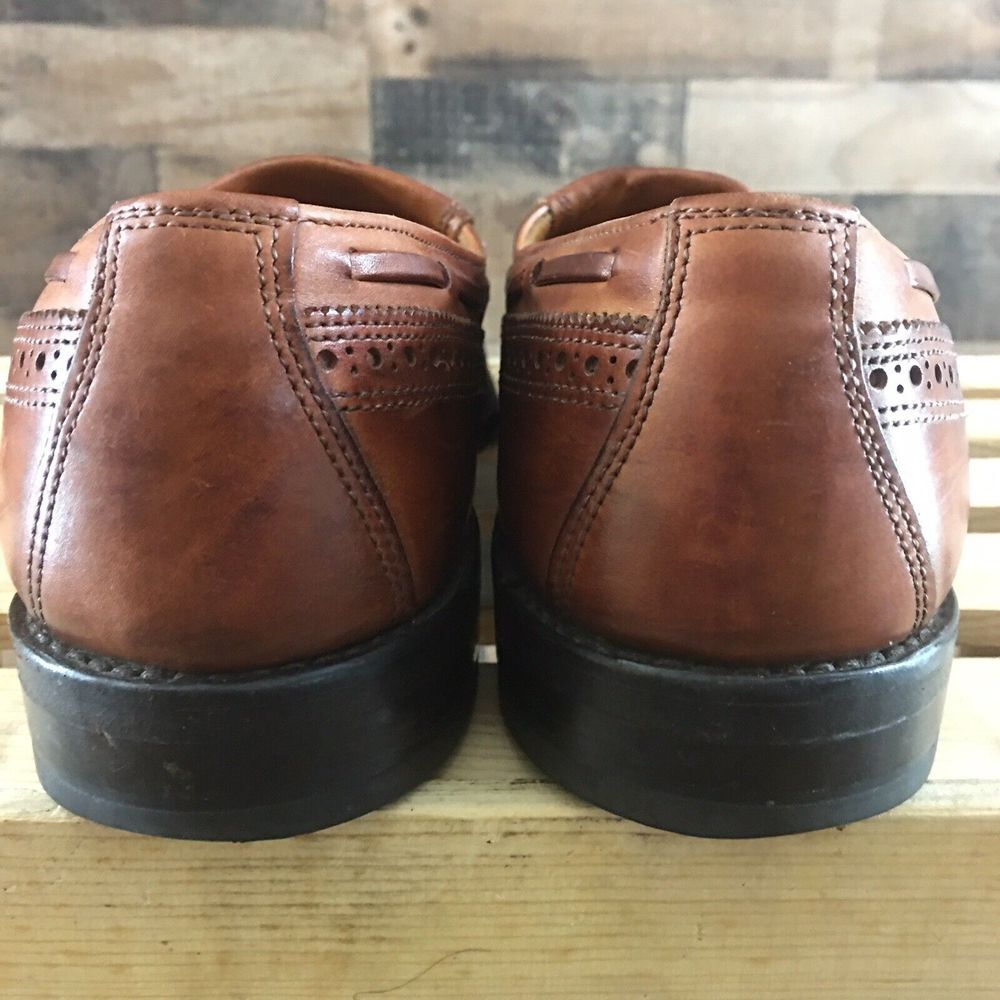 Allen Edmonds Colfax Brown Leather Kilt Tassel Wingtip Loafer Shoe Mens 11.5 AAA - Picture 3 of 9